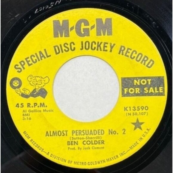 Ben Colder Almost Persuaded No 2 / Packets of Pencils 45 Vinyl 60s Country Promo - Picture 1 of 6